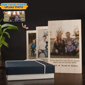 GeckoCustom Custom Photo Family Gift Wood Frame T368 889341