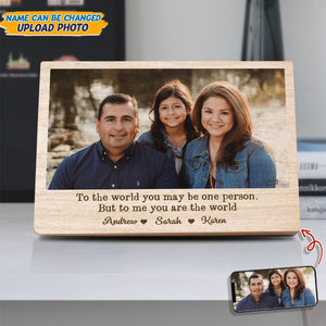 GeckoCustom Custom Photo Family Gift Wood Frame T368 889341