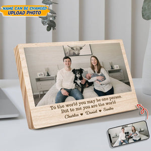 GeckoCustom Custom Photo Family Gift Wood Frame T368 889341