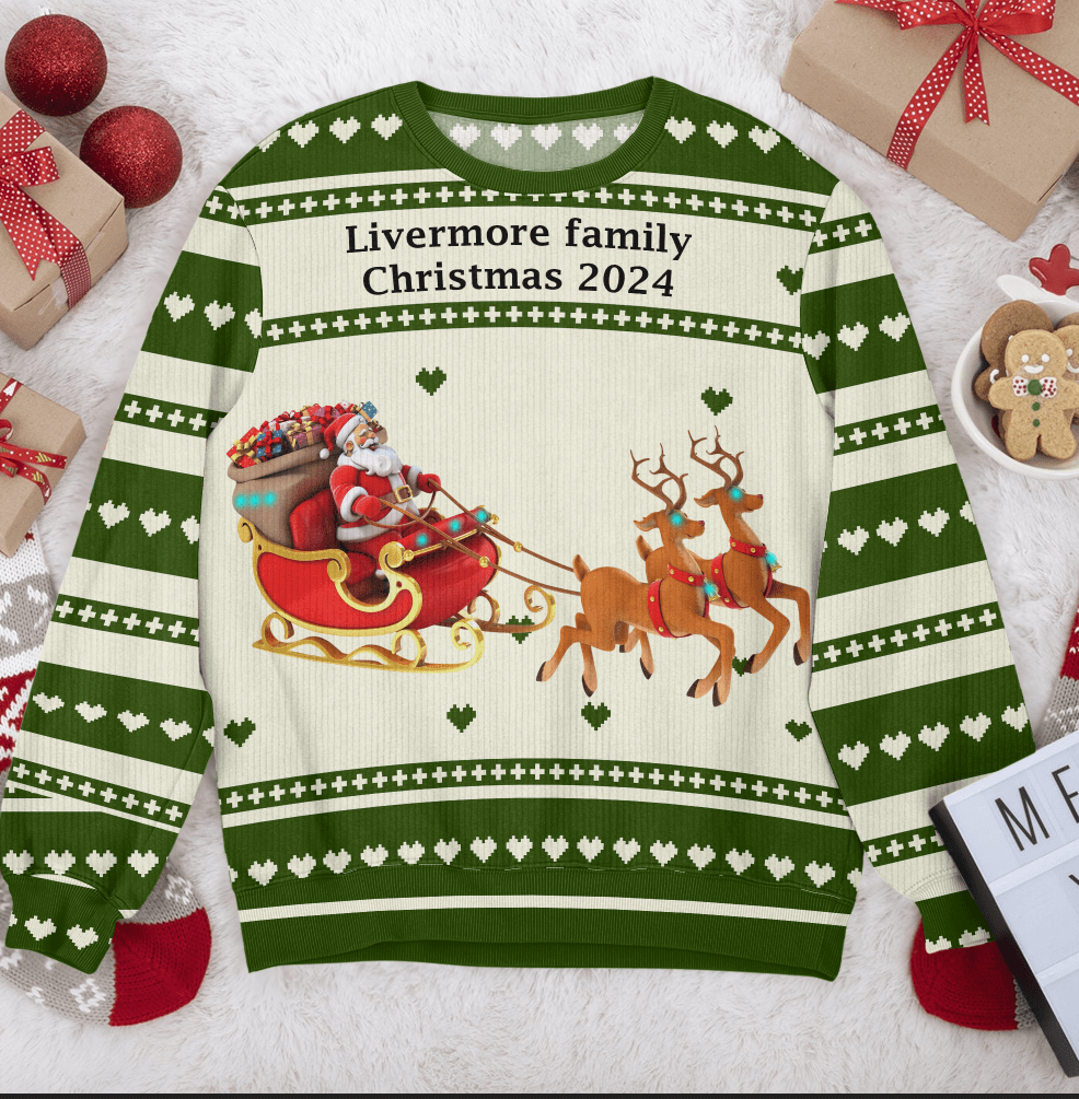 GeckoCustom Custom Photo Family Ugly Sweater