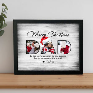 GeckoCustom Custom Photo Father's Christmas Family Picture Frame TA29 889906 10"x8"