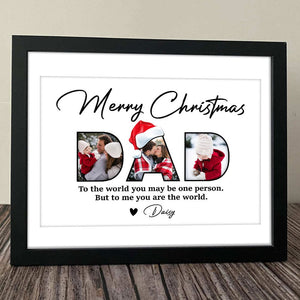 GeckoCustom Custom Photo Father's Christmas Family Picture Frame TA29 889906 10"x8"