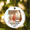 GeckoCustom Custom Photo First Christmas New Home Gift Ceramic Ornament HA75 891188