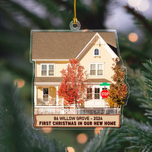 GeckoCustom Custom Photo First Christmas, New House Acrylic Ornament HA75 891422