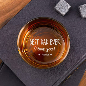 GeckoCustom Custom Photo Fist Bump Best Dad Ever I Love You Rock Glass DM01 891049 10.5oz