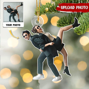 GeckoCustom Custom Photo For Couple Acrylic Ornament Christmas DM01 891411