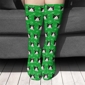 GeckoCustom Custom Photo For Dog Cat Lover Sock N304 890227