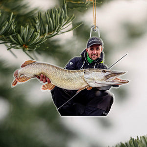 GeckoCustom Custom Photo For Fishing Lovers Acrylic Ornament TA29 889748