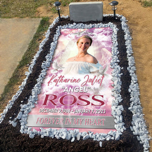 GeckoCustom Custom Photo Forever In My Heart Home Going Memorial Grave Blanket TA29 890280