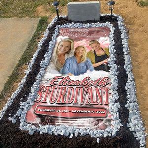 GeckoCustom Custom Photo Forever In Our Hearts Memorial Grave Blanket N369 890268