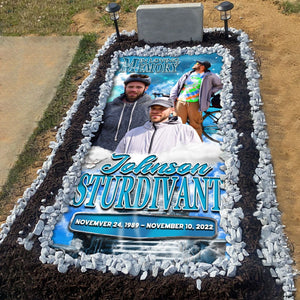 GeckoCustom Custom Photo Forever In Our Hearts Memorial Grave Blanket N369 890268