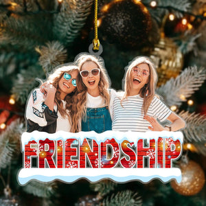 GeckoCustom Custom Photo Friendship Christmas Acrylic Ornament HA75 891152