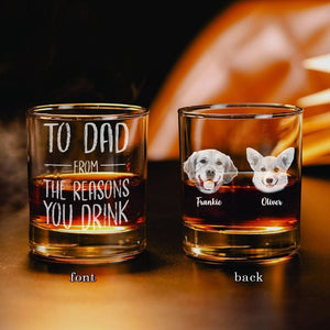 GeckoCustom Custom Photo From The Reasons You Drink Dog Lover Rock Glass DM01 890933