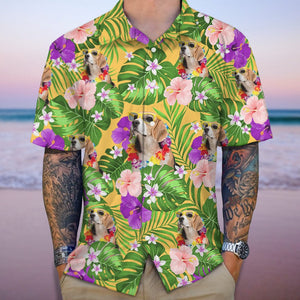 GeckoCustom Custom Photo Funny Dog Face Hawaii Shirt N304 889543