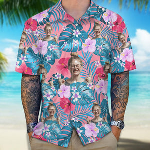 GeckoCustom Custom Photo Funny Face Hawaii Shirt N304 889539