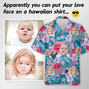 GeckoCustom Custom Photo Funny Face Hawaii Shirt N304 889539