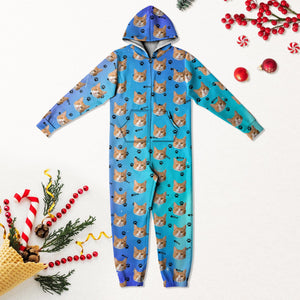 GeckoCustom Custom Photo Galaxy Onesie Pajamas For Cat Lovers HO82 893232