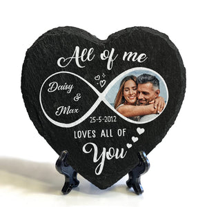 GeckoCustom Custom Photo God Knew My Heart Needed You Couple Heart Shaped Stone With Stand K228 889516