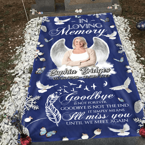 GeckoCustom Custom Photo Gone But Never Forgotten Grave Memorial Blanket N369 890481