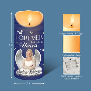 GeckoCustom Custom Photo Gone But Never Forgotten Memorial LED Candle HA75 891874