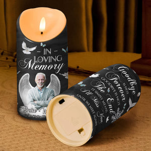 GeckoCustom Custom Photo Gone But Never Forgotten Memorial LED Candle HA75 891874