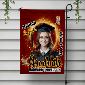 GeckoCustom Custom Photo Graduation 2025 Garden Flag - Unique Keepsake Gift for Proud Grads LM32 893049