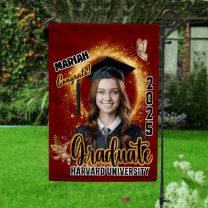 GeckoCustom Custom Photo Graduation 2025 Garden Flag - Unique Keepsake Gift for Proud Grads LM32 893049