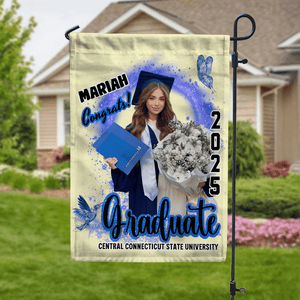 GeckoCustom Custom Photo Graduation 2025 Garden Flag - Unique Keepsake Gift for Proud Grads LM32 893049