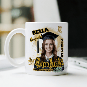 GeckoCustom Custom Photo Graduation 2025 White Mug - Unique Keepsake Gift for Proud Grads LM32 893047