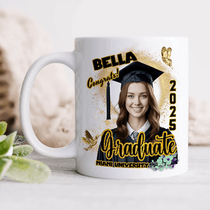 GeckoCustom Custom Photo Graduation 2025 White Mug - Unique Keepsake Gift for Proud Grads LM32 893047