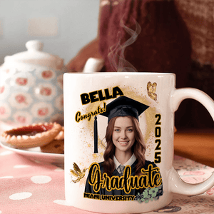 GeckoCustom Custom Photo Graduation 2025 White Mug - Unique Keepsake Gift for Proud Grads LM32 893047