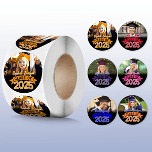 GeckoCustom Custom Photo Graduation Class Of 2025 Roll Sticker TA29 890523