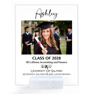 GeckoCustom Custom Photo Graduation Gift Personalized Graduation Senior Acrylic Plaque C604