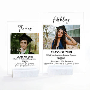 GeckoCustom Custom Photo Graduation Gift Personalized Graduation Senior Acrylic Plaque C604