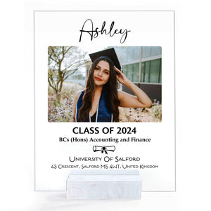 GeckoCustom Custom Photo Graduation Gift Personalized Graduation Senior Acrylic Plaque C604