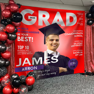 GeckoCustom Custom Photo Graduation Grad Of The Year 2025 Backdrop For Party Decorations LM32 893111