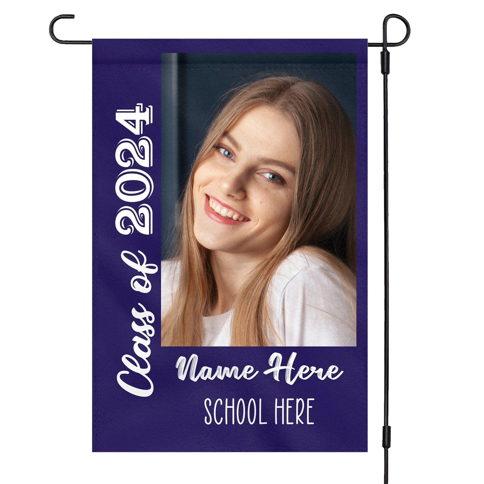 GeckoCustom Custom Photo Graduation Senior Class of 2022 Garden Flag 12"x18"