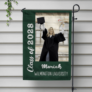 GeckoCustom Custom Photo Graduation Senior Class of 2025 Garden Flag 12"x18"