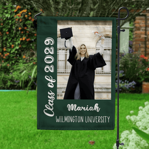 GeckoCustom Custom Photo Graduation Senior Class of 2025 Garden Flag 12"x18"