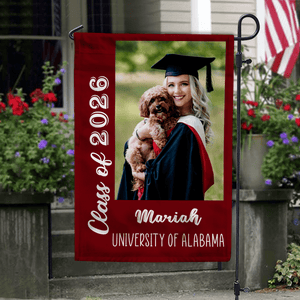 GeckoCustom Custom Photo Graduation Senior Class of 2025 Garden Flag 12"x18"