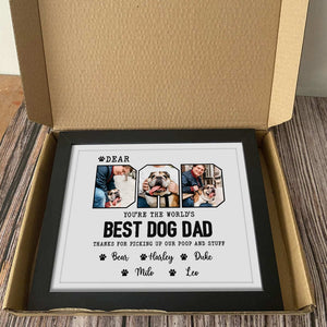 GeckoCustom Custom Photo Happy Father's Day Best Dog Dad Picture Frame N304 889164 8"x10"