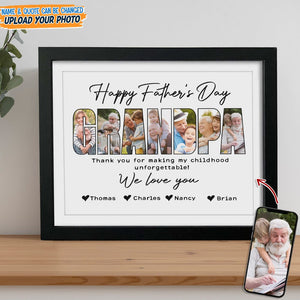 GeckoCustom Custom Photo Happy Father's Day Grandpa Picture Frame N304 889160 8"x10"