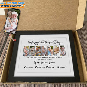 GeckoCustom Custom Photo Happy Father's Day Grandpa Picture Frame N304 889160 8"x10"