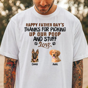 GeckoCustom Custom Photo Happy Father's Day Thank For Picking Up My Poop Shirt K228 889353