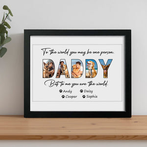 GeckoCustom Custom Photo Happy Father's Day To The Best Dog Dad Picture Frame K228 889215 8"x10"