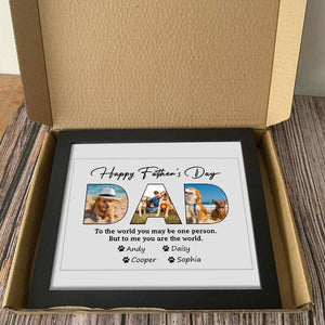 GeckoCustom Custom Photo Happy Father's Day To The Best Dog Dad Picture Frame K228 889215 8"x10"