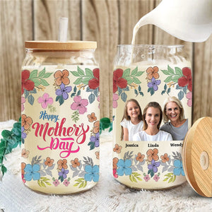 GeckoCustom Custom Photo Happy Mother's Day Family Daily Reminders Glass Tumbler Personalized Gift TA29 890418