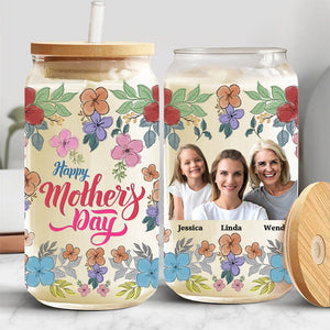 GeckoCustom Custom Photo Happy Mother's Day Family Daily Reminders Glass Tumbler Personalized Gift TA29 890418