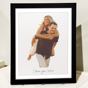 GeckoCustom Custom Photo Happy Valentine's Day For Couple Picture Frame TH10 892275 Picture Frame / 8"x10"