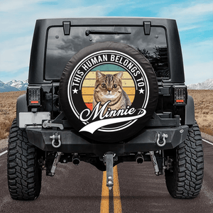 GeckoCustom Custom Photo Human Belongs To Cat Tire Cover T368 889800